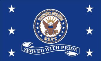 x5 US Navy Served with Pride Flag Outdoor Indoor Banner Military 