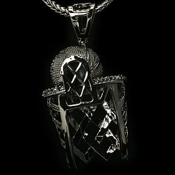 Bling Black Cubic Zirconia NBA Basketball Hoop Pendant