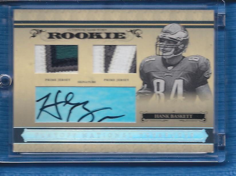 2006 PLAYOFF NATIONAL TREASURES HANK BASKETT AUTO