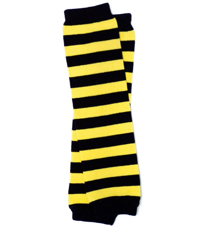 Baby toddler Black Yellow bee Stripe bee leg warmer Boy Girl Bumblebee 