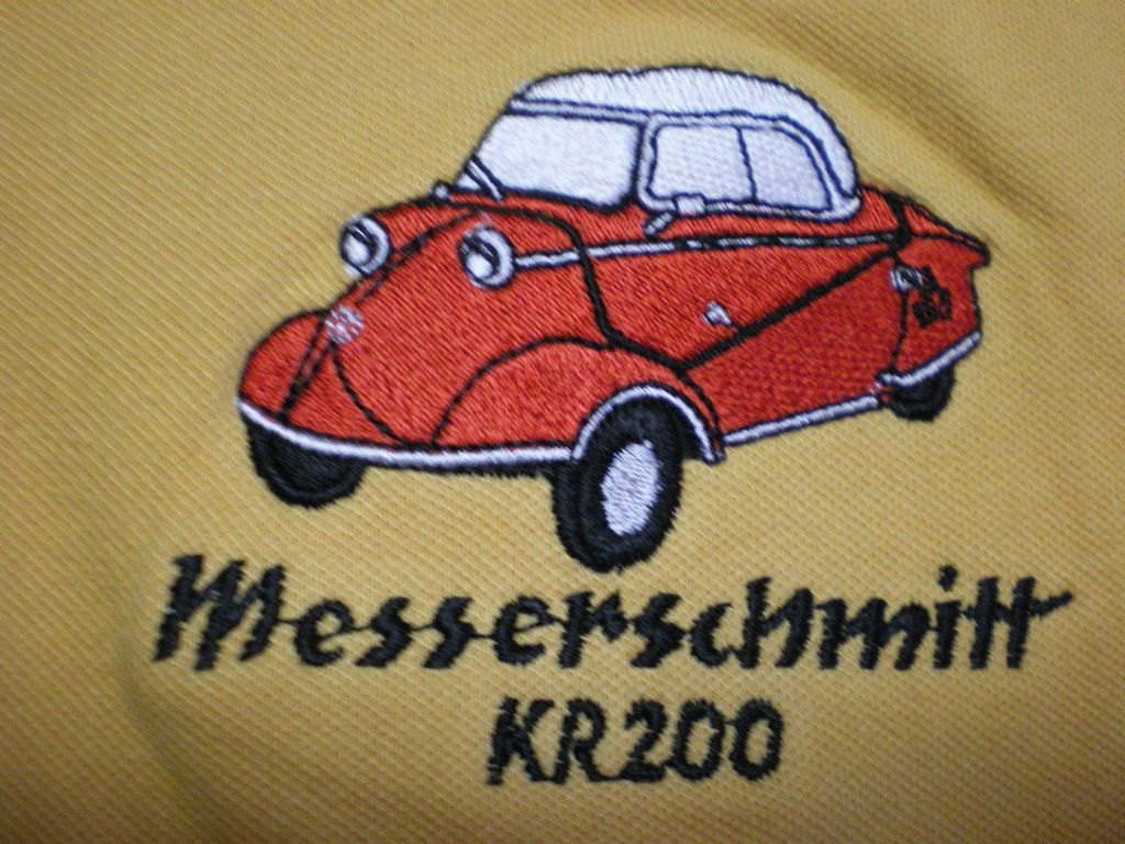 MESSERSCHMITT KR200 EMBROIDERED SHORT SLEEVE POLO SHIRT (XL) ORANGE 