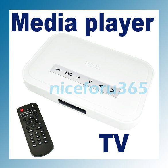 New NBOX RM RMVB  AVI MPEG Divx HDD HD TV USB SD Card Media Player
