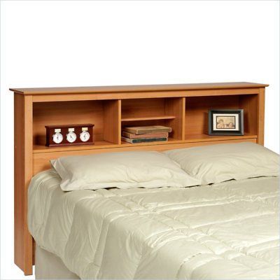 new maple full size storage bookcase headboard 