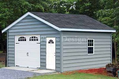 18 x 20 car garage shed building blueprint plans 51820