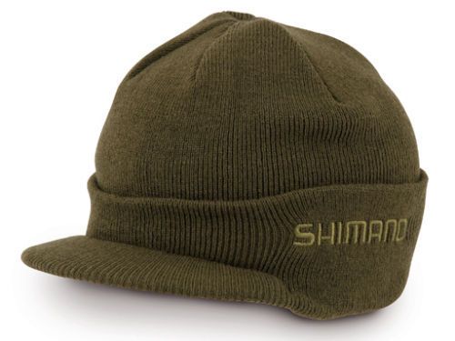 shimano visor beany wooly hat with logo 