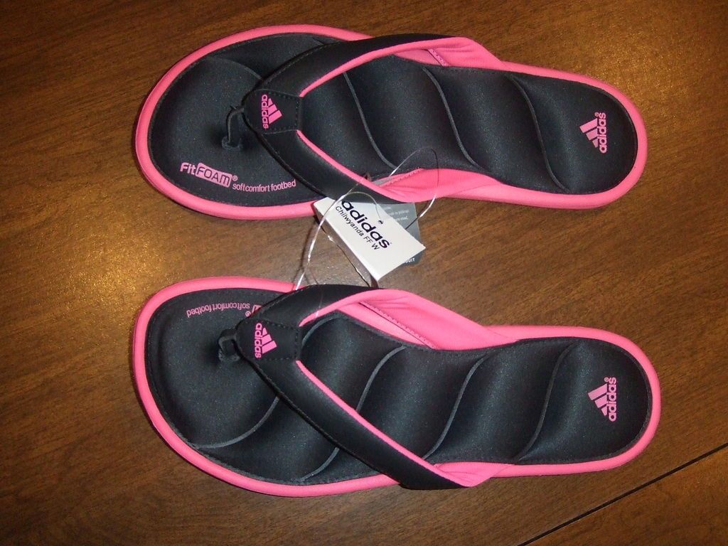 ADIDAS CHILWYANDA FF W FLIP FLOPS WOMENS SIZE 11 NIB SOFT COMFORT 