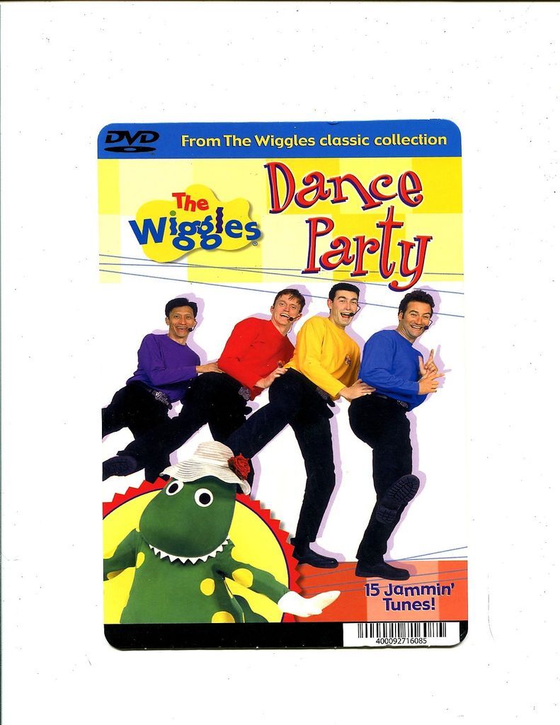 THE WIGGLES DANCE PARTY DVD BACKER CARD 8 X 5 1/2 MINI POSTER