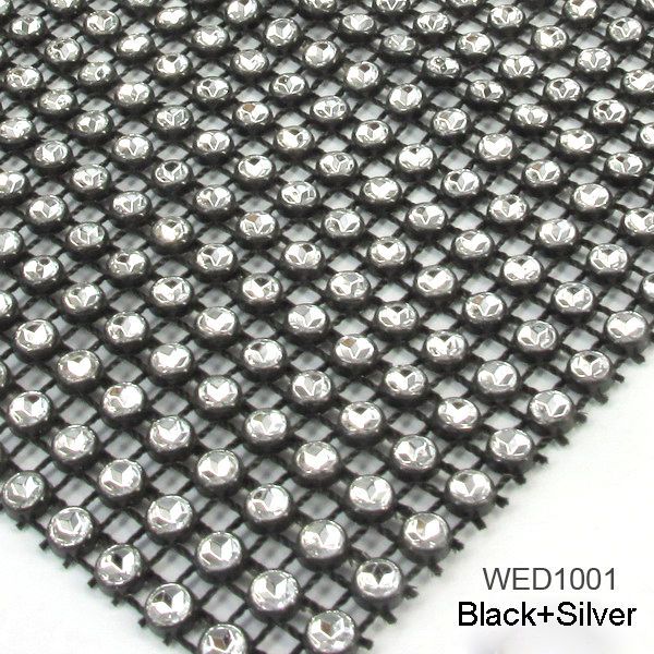 Wedding Diamond Mesh Wrap Roll Sparkle Rhinestone Crystal Looking 