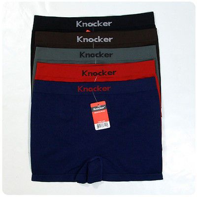 Pairs LOT Knocker MENS BOXER MICROFIBER Seamless Plain Underwear S M 