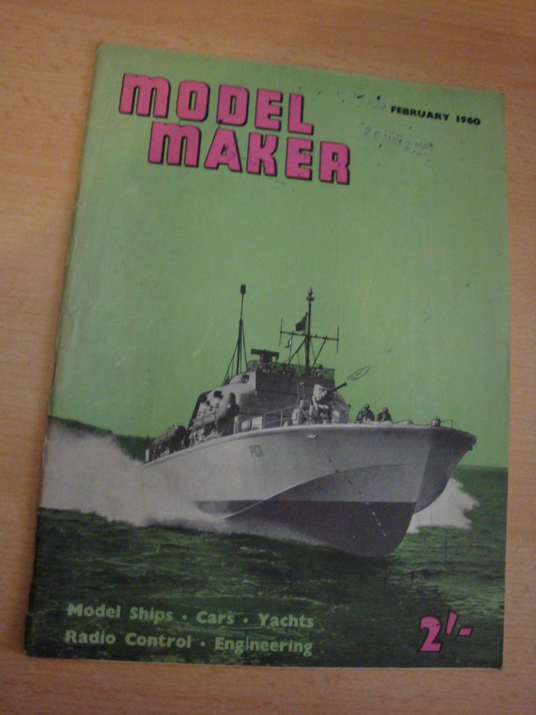OLD VINTAGE MAGAZINE MODEL MAKER 1960S KIT feb 1960 boat car train RC 