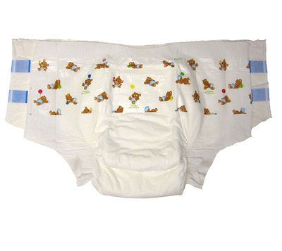 Case of 48 Size Medium Adult Baby Diapers Vintage Nappy Pampers 