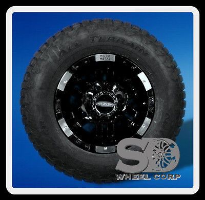 17 MOTO METAL GLOSS BLACK W/ 285 70 17 NITTO TERRA GRAPPLER TIRE 