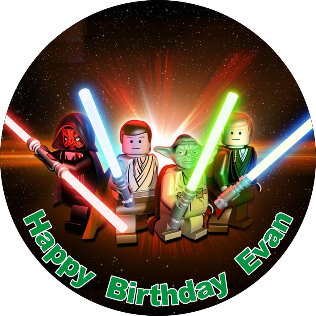 video game starwars icing birthday cake topper 