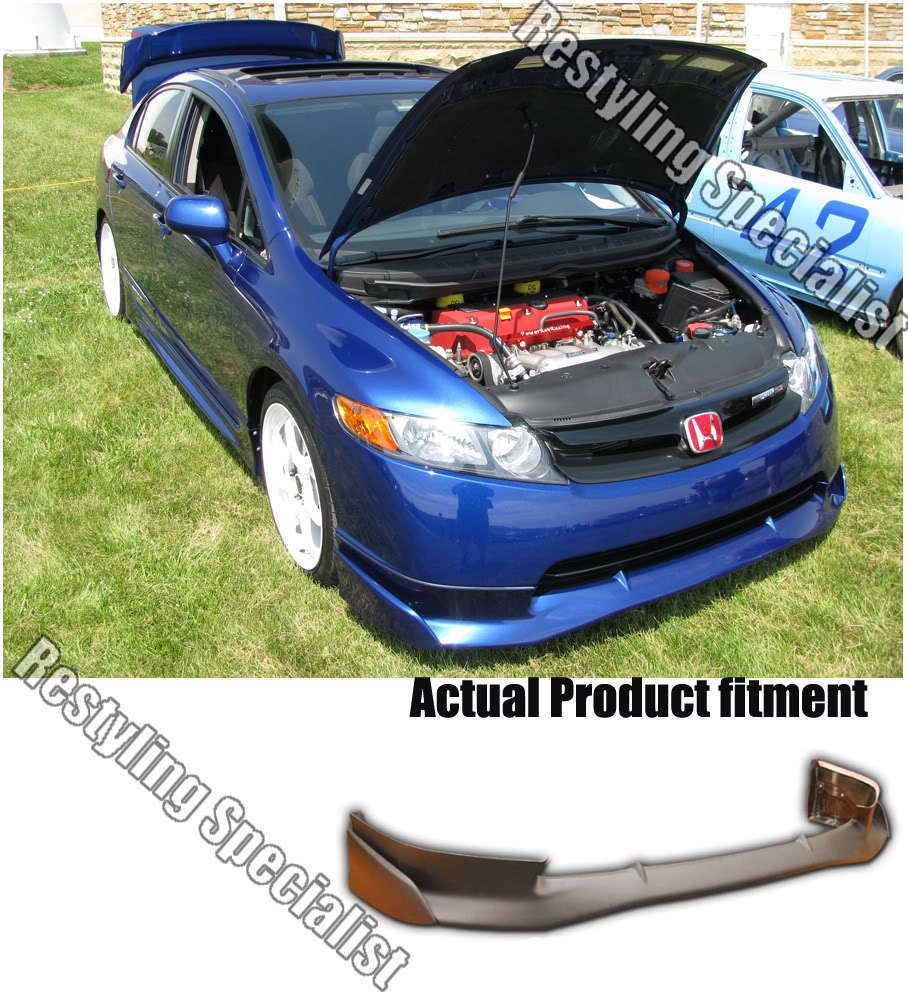 06 07 08 Honda Civic 4DR Sedan USDM Mugen SI Front Bumper Lip 