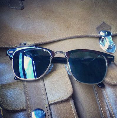 Retro Clubmaster Sunglasses HAVANA BROWN & GUN METAL super future 