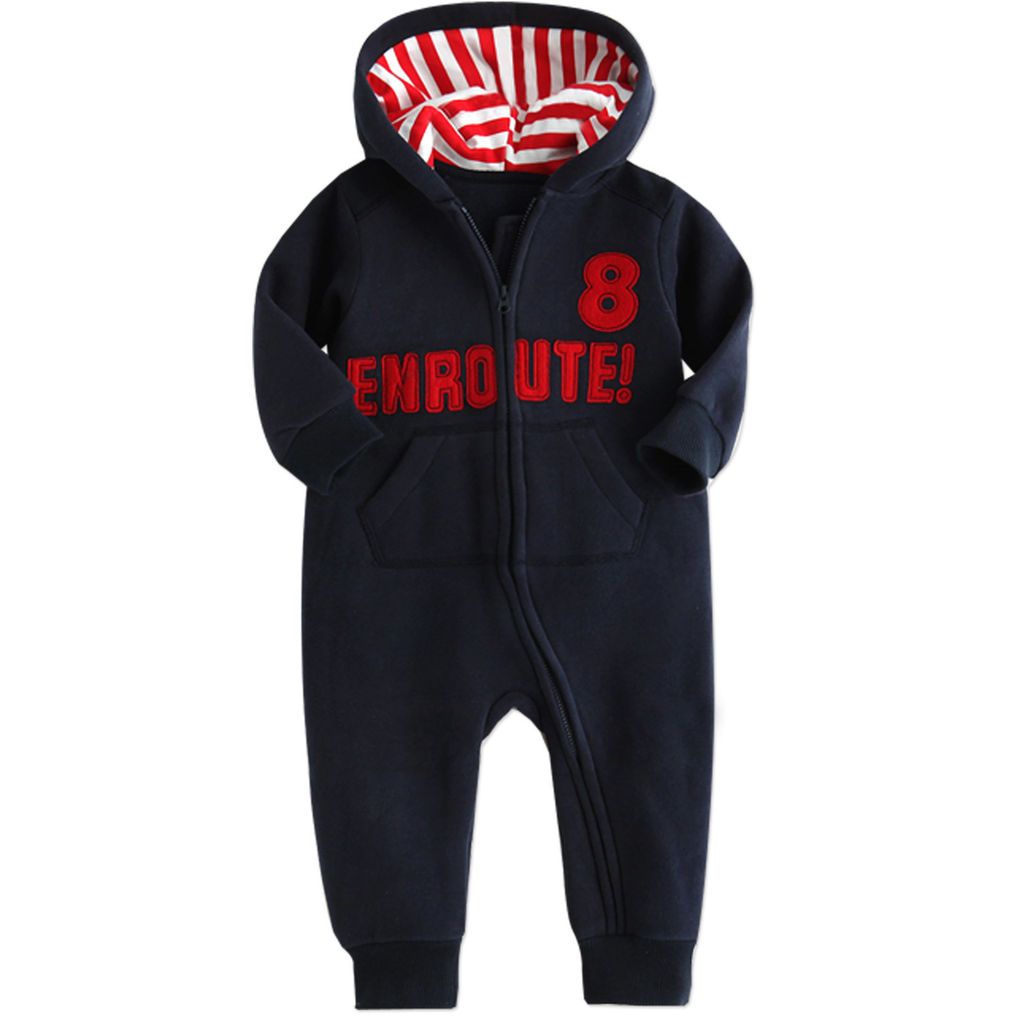 NWT Vaenait Baby Newborn Infant Boy Fleece Jumpsuit Onepiece Hoodie 