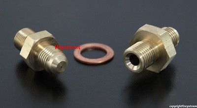 t25 t28 turbo 4an oil feed brass fitting w restrictor