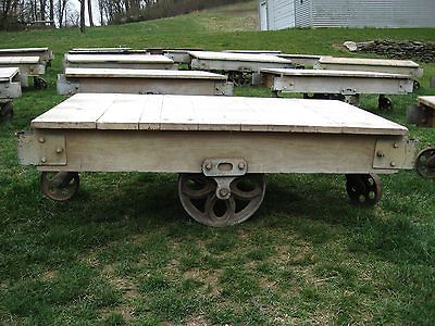 ANTIQUE INDUSTRIAL FACTORY CART   LINEBERRY COFFEE TABLE CART