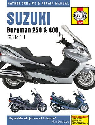 haynes manual suzuki burgman an250 an400 98 11 from united kingdom 