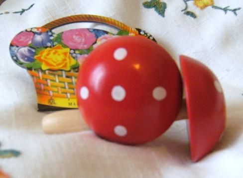 vintage shabby chic pixie style wooden darning mushroom from united