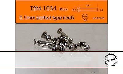 9mm slot head screw alu 20pc tamiya doyusha esci 1