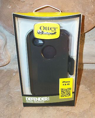 Otter Box Otterbox Defender Black Cell Phone Case Apple Iphone 4 4S 