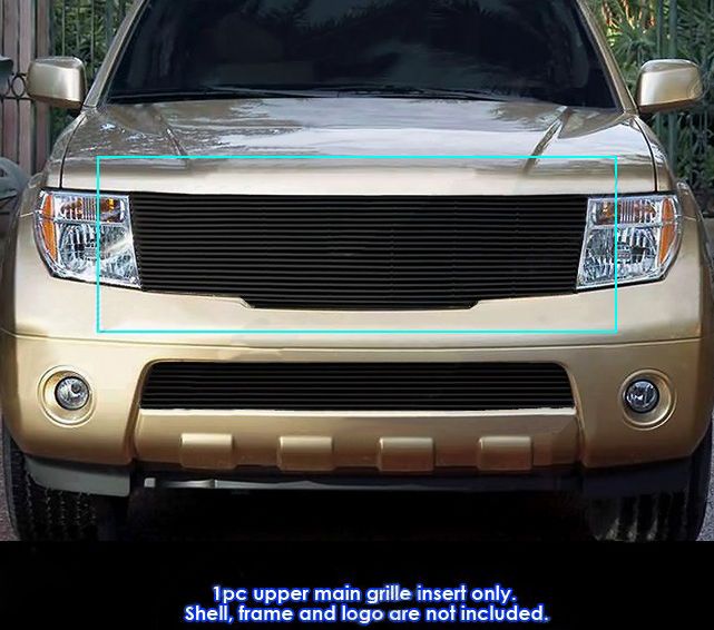 05 08 Nissan Frontier/05 07 Pathfinder Black Billet Grille Grill 