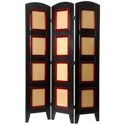 Oriental Furniture Decorative Photo Display Room Divider in Black