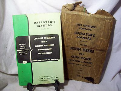 John Deere 227 Two Row Mounted Corn Picker Operators Manual