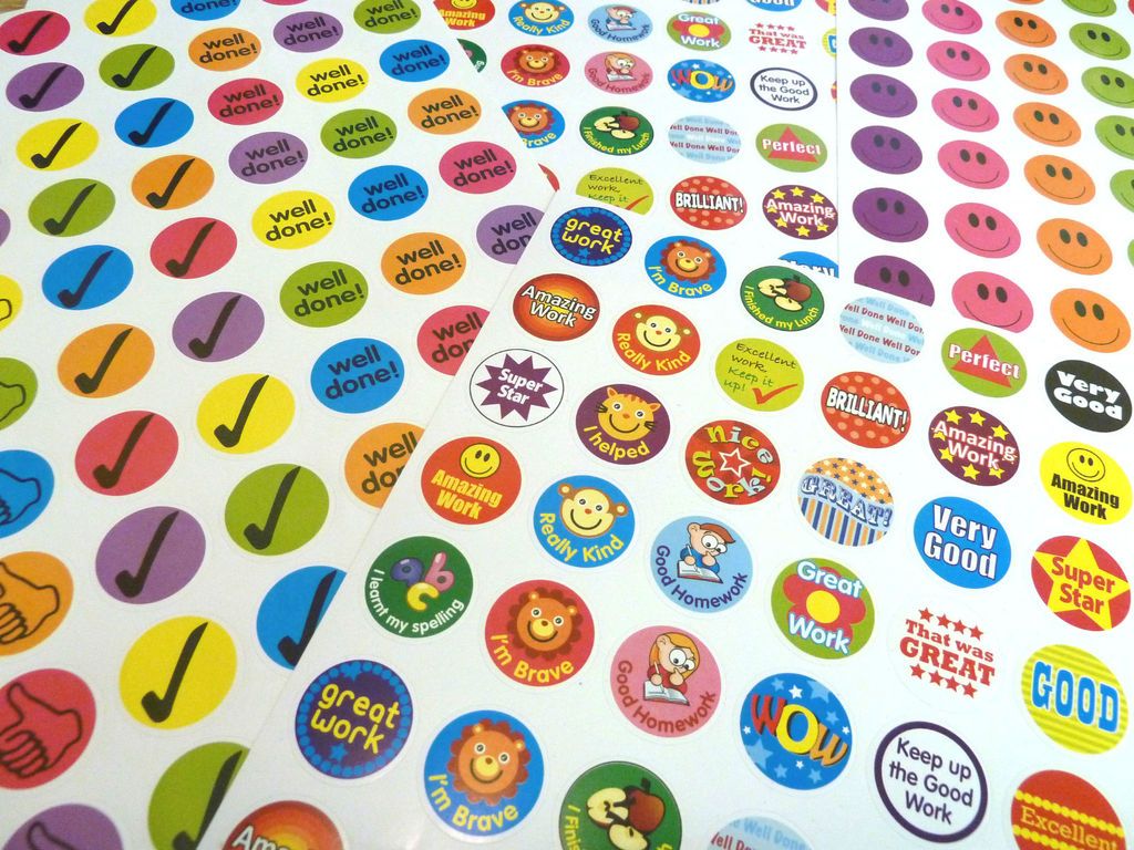 280 Childrens Reward Stickers Kids Motivation Merit Praise School 