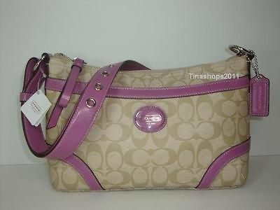 NWT_Coach Signature Heritage E/W Duffle Bag ~ F18924 SV/Lt Khaki/Rose