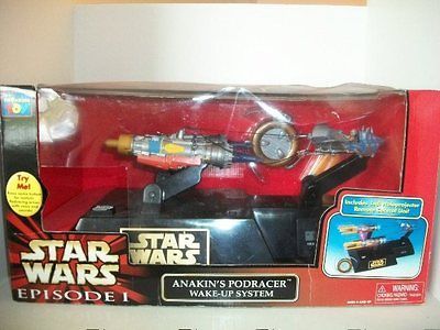 Star Wars Episode 1 ANAKINS PODRACER WAKE UP SYSTEM Alarm Clock Set 