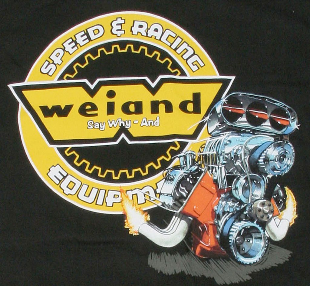 Chrysler 392   354 Hemi Engine Blown Supercharged T shirt   Weiand 