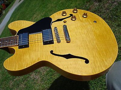 1991 Gibson ES 335 ES335 Natural Blonde Flametop   44 HD Images