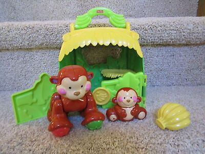 Fisher Price Baby Amazing Animals Monkey Ape Tote Lot Jungle bananas 