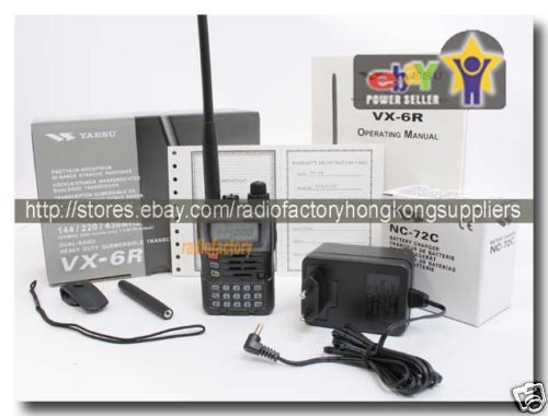 yaesu vx 6r pro ham dual band radio free battery