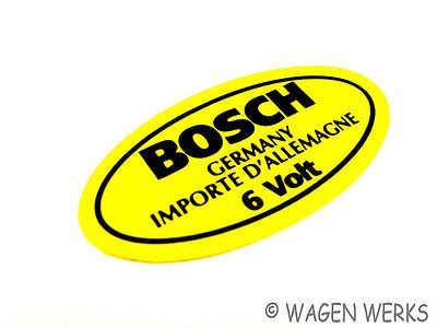 sticker 6 volt bosch coil porsche 356 