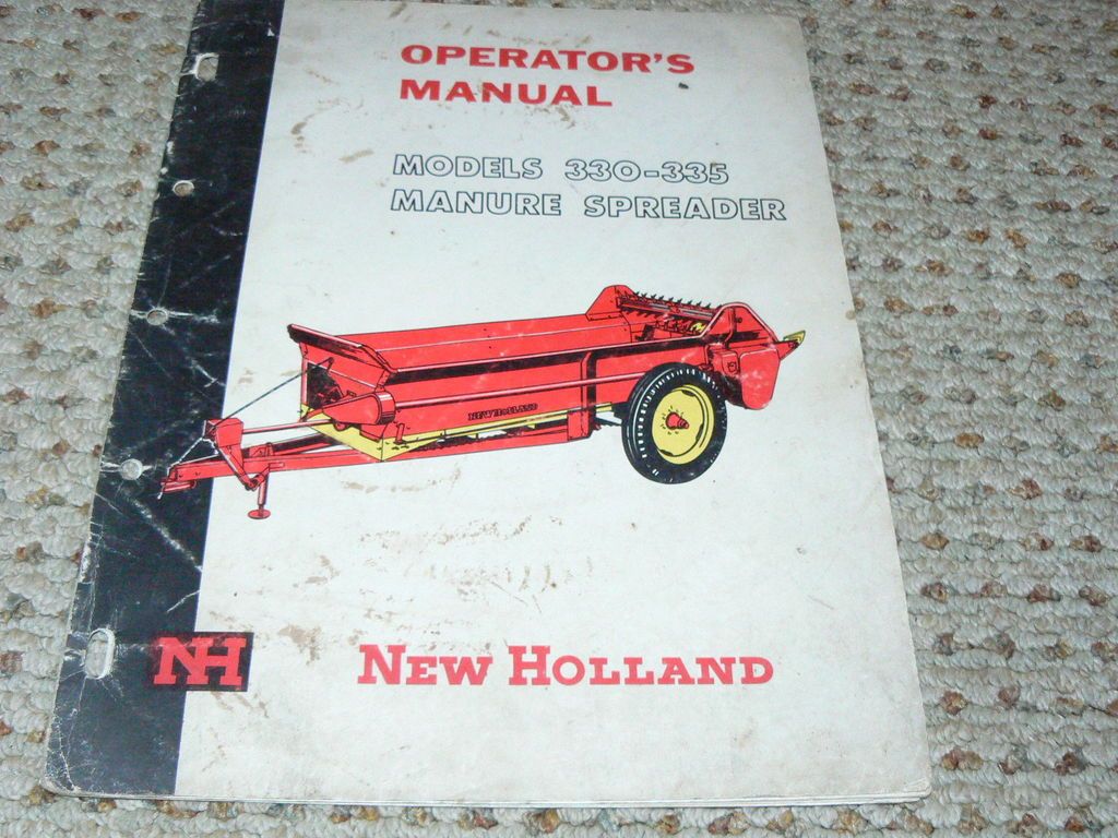 new holland model 330 335 manure spreader operator s manual