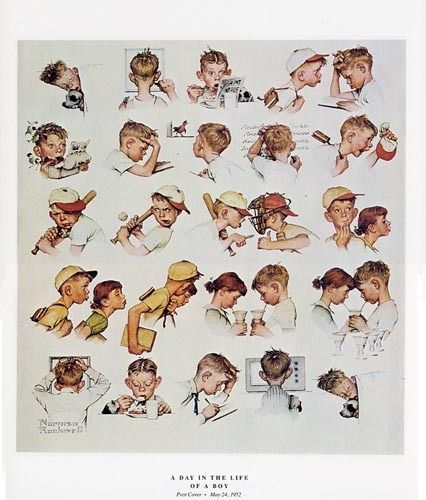 norman rockwell youth print a day in the life of