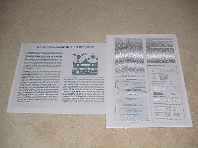 revox a 700 reel to reel review 2 pgs 1975