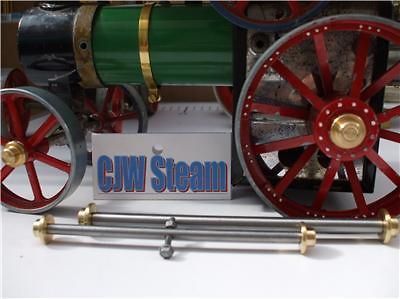 CJW Steam BRASS THREADED HUBCAPS & AXLE SET MAMOD TE1a Live Steam 