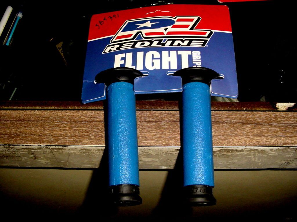 Redline Flight Dual Ply BMX grips by ATI NEW blue USA MADE NOS