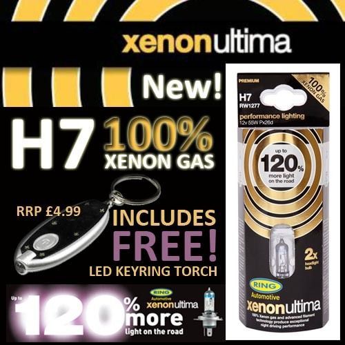 NEW RING H7 XENON ULTIMA BULBS H7 TWIN PACK (477) 12V 55W Px26d XENON 