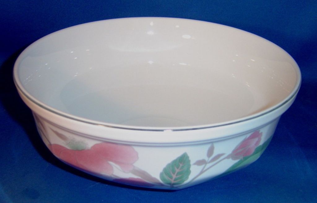 mikasa silk flowers round vegetable serving bowl f3003  12 