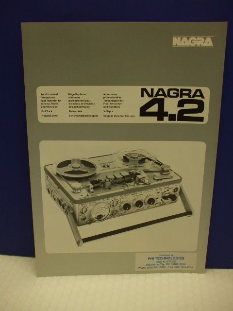 original nagra kudelski 4 2 brochure unused vintage time left