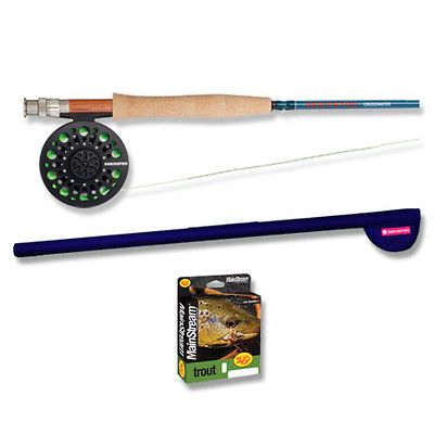 Redington NEW Crosswater 476 2piece Fly Rod & Reel Combo Fishing 