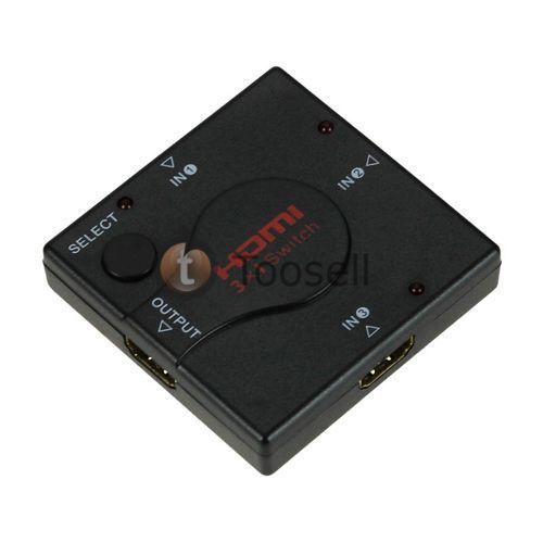 Port HDMI Switch Switcher 3 Port HDMI Splitter for HDTV 1080p PS3 