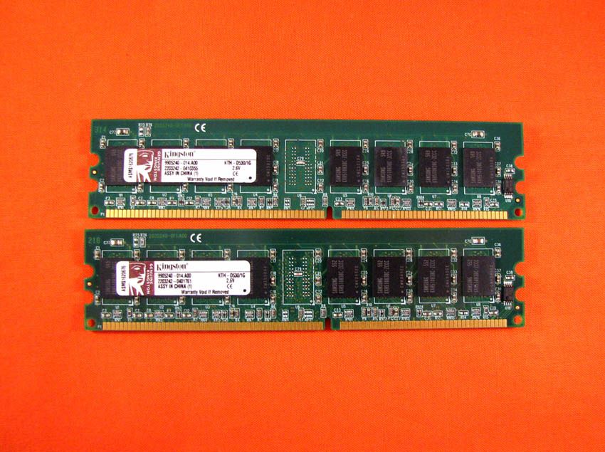 Kingston 2GB 2 x 1GB PC3200 PC3200U DDR400 Non ECC DDR