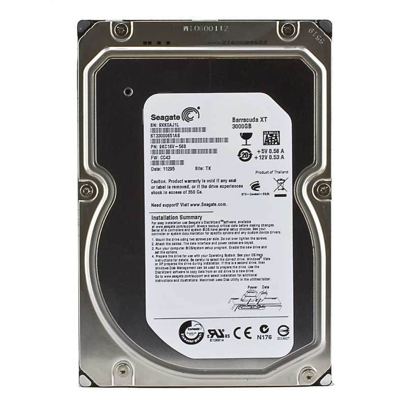    Barracuda XT ST33000651AS 3TB 7200 RPM Hard Drive 5 Year Warranty