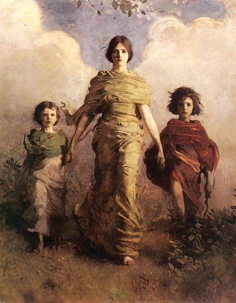 Oil Painting repro Abbott Handerson Thayer Virgin